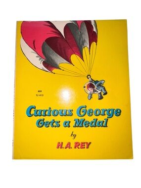 Curious George Gets a Medal - Yellow Children's Book